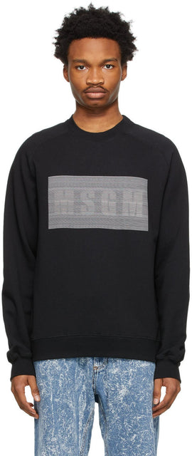 MSGM Black Box Logo Sweatshirt - Sweat-shirt de logo de boîte noire msgm - MSGM 블랙 박스 로고 스웨터
