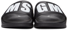 MSGM Black Logo Pool Slides