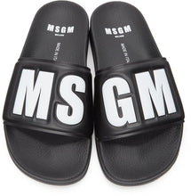 MSGM Black Logo Pool Slides