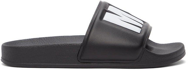 MSGM Black Logo Pool Slides - Diapositives de pool de logo noirs MSGM - MSGM 블랙 로고 풀 슬라이드