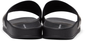 MSGM Black Micro-Logo Pool Slides