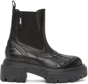 MSGM Black Pull-On Boots - Bottes d'extraction noires msgm - MSGM 블랙 풀 온 부츠
