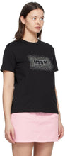 MSGM Black Sparkly Logo T-Shirt