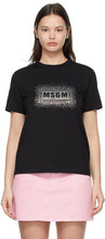 MSGM Black Sparkly Logo T-Shirt - T-shirt logo brillant msgm noir - MSGM 블랙 스파크 로고 티셔츠