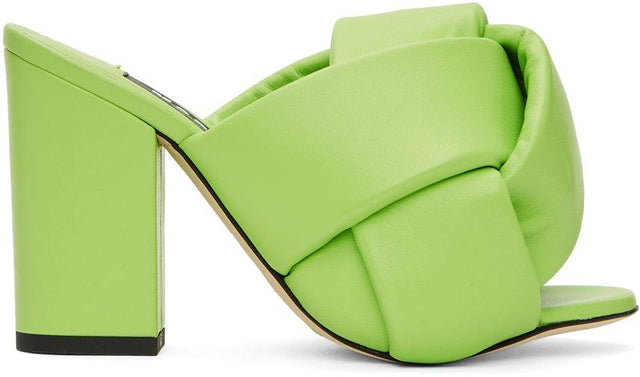 MSGM Green Intertwined Heeled Sandals - Sandales à talons entrelacées vertes msgm - MSGM Green Intertwined 힐 샌들