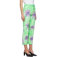 MSGM Green Tie-Dye Sport Jeans