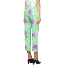 MSGM Green Tie-Dye Sport Jeans