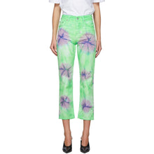 MSGM Green Tie-Dye Sport Jeans