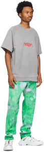 MSGM Grey Logo Short Sleeve Sweatshirt