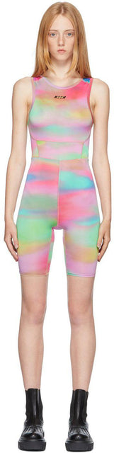 MSGM Multicolor Tie-Dye Active Jumpsuit - MSGM Multicolore Tye-colorant Jumpsuit actif - MSGM 여러 가지 빛깔의 타이 염료 활성 Jumpsuit.