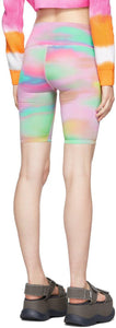 MSGM Multicolour Tie-Dye 'Active' Bike Shorts