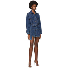 MSGM Navy Denim Cargo Coat - Msgm marine denim - MSGM 네이비 데님 카고 코트