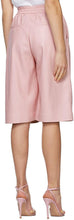 MSGM Pink Artificial Leather Bermuda Shorts