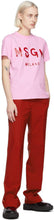 MSGM Pink Artist Logo T-Shirt