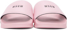 MSGM Pink Micro-Logo Pool Slides