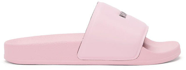 MSGM Pink Micro-Logo Pool Slides - Diapositives de piscine Micro-logo rose msgm - MSGM 핑크 마이크로 로고 풀 슬라이드