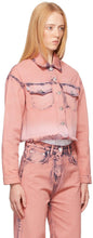 MSGM Pink Tie-Dye Denim Jacket