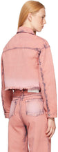 MSGM Pink Tie-Dye Denim Jacket