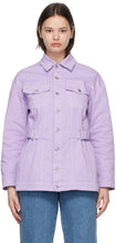 MSGM Purple Belted Denim Jacket - Msgm Veste en jean aueldue pourpre - MSGM 보라색 벨트 데님 자켓