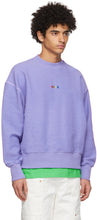 MSGM Purple Terry Micro Logo Sweatshirt