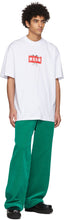 MSGM White Graphic Logo T-Shirt