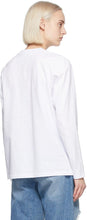 MSGM White Micro Logo Long Sleeve T-Shirt