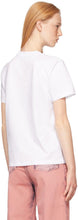 MSGM White Paint Brushed Logo T-Shirt