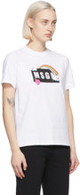 MSGM White Rainbow Logo T-Shirt