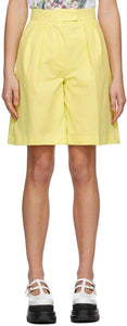 MSGM Yellow Bermuda Shorts - MSGM Yellow Bermuda Shorts - MSGM 노란색 버뮤다 반바지