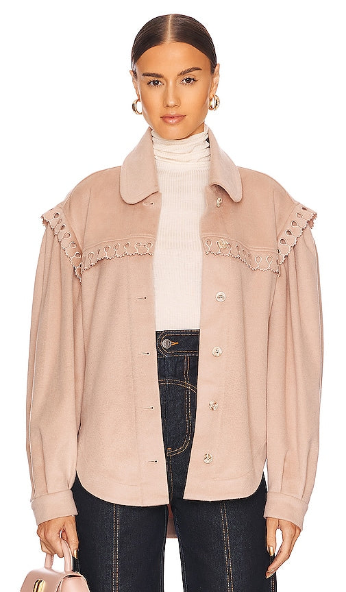 Magali Pascal Clementine Jacket in Blush Magali Pascal Clementine Veste en fard à joues Magali Pascal Clementine夹克腮红