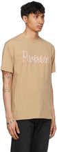 Maison KitsunÃ© Beige 'Parisien' Classic T-Shirt