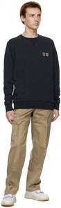 Maison KitsunÃ© Black Double Fox Head Classic Sweatshirt