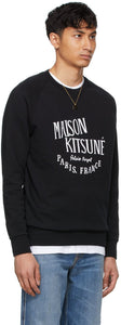 Maison KitsunÃ© Black 'Palais Royal' Classic Sweatshirt