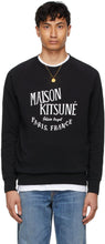 Maison KitsunÃ© Black 'Palais Royal' Classic Sweatshirt - Sweat-shirt classique de Maison Kitsuné Black 'Palais Royal' - Maison Kitsuné © Black 'Palais Royal'Classic Sweatshirt
