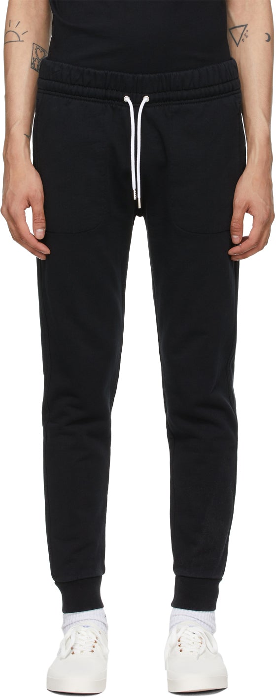 Maison KitsunÃ© Black Tricolor Fox Patch Classic Lounge Pants - Maison Kitsuné Black Tricolor Fox Patch Classic Lounge Pants - Maison Kitsuné © Black Tricolor Fox 패치 클래식 라운지 바지