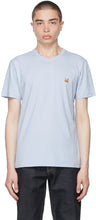 Maison KitsunÃ© Blue Fox Head T-Shirt - T-shirt à tête de renard de la Maison Kitsuné - Maison KitsunÃ © Blue Fox Head T 셔츠