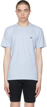 Maison KitsunÃ© Blue Fox Patch T-Shirt - T-shirt Maison Kitsuné Blue Fox Renard - Maison KitsunÃ © Blue Fox Patch T 셔츠