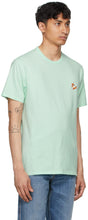 Maison KitsunÃ© Green Chillax Fox Patch Classic T-Shirt