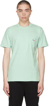 Maison KitsunÃ© Green Tricolor Fox Patch T-Shirt - T-shirt Maison Kitsuné T-shirt Tricolor Fox Tricolor - Maison KitsunÃ © Green Tricolor Fox Patch T 셔츠