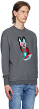 Maison KitsunÃ© Grey ACIDE Fox Sweatshirt