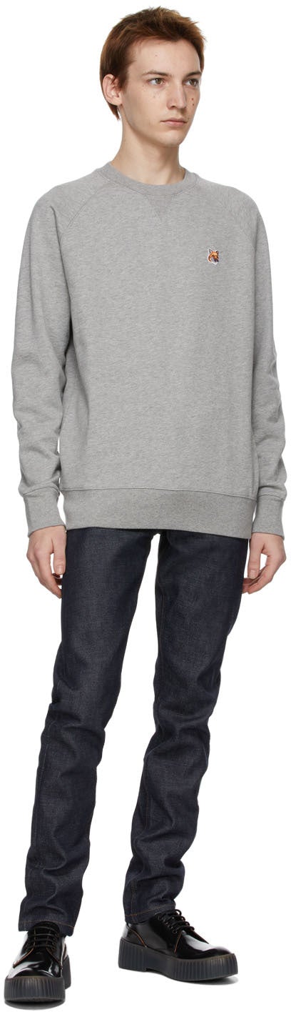 Maison KitsunÃ© Grey Fox Head Sweatshirt