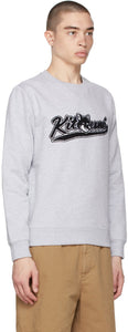 Maison KitsunÃ© Grey Varsity Fox Regular Sweatshirt