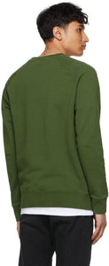 Maison KitsunÃ© Khaki Handwriting Clean Sweatshirt