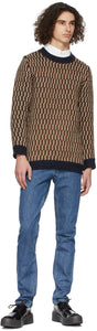 Maison KitsunÃ© Multicolor Jacquard Pullover Sweater