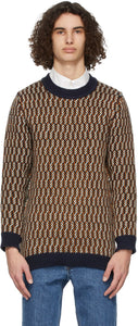 Maison KitsunÃ© Multicolor Jacquard Pullover Sweater - MAISON KITSUNÉE Pull Multicolor Jacquard Pullover - Maison KitsunÃ © Multicolor Jacquard Pullover 스웨터