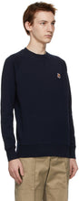 Maison KitsunÃ© Navy Fox Head Adjusted Sweatshirt