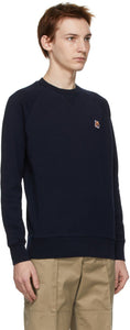 Maison KitsunÃ© Navy Fox Head Adjusted Sweatshirt
