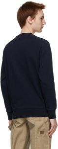 Maison KitsunÃ© Navy Fox Head Adjusted Sweatshirt