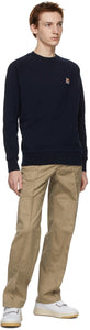 Maison KitsunÃ© Navy Fox Head Adjusted Sweatshirt