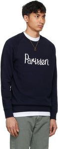 Maison KitsunÃ© Navy 'Parisien' Classic Sweatshirt